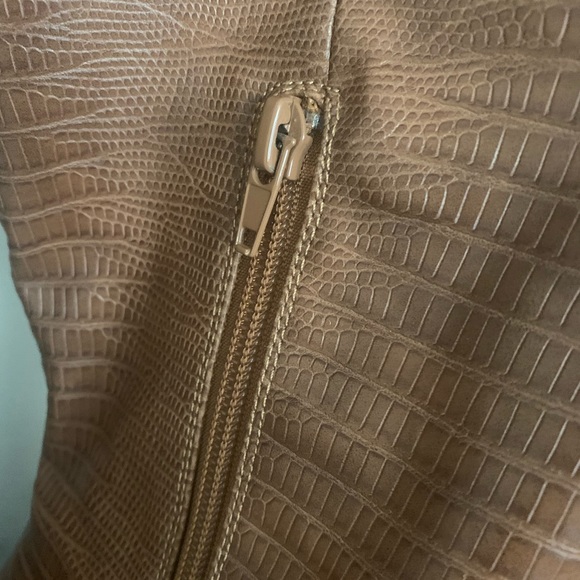 NEW CHARLES BY CHARLES DAVID BROWN CROC KNEE BOOTS - Picture 6 of 7